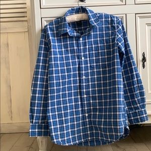 Gap Kids Boys flannel blue shirt